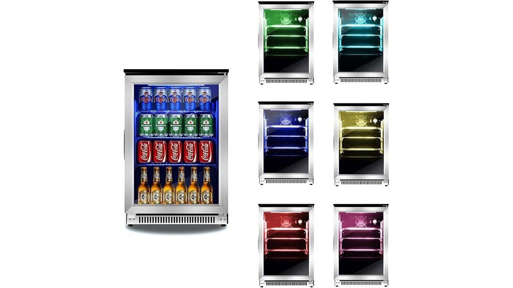 compact stainless steel beverage cooler