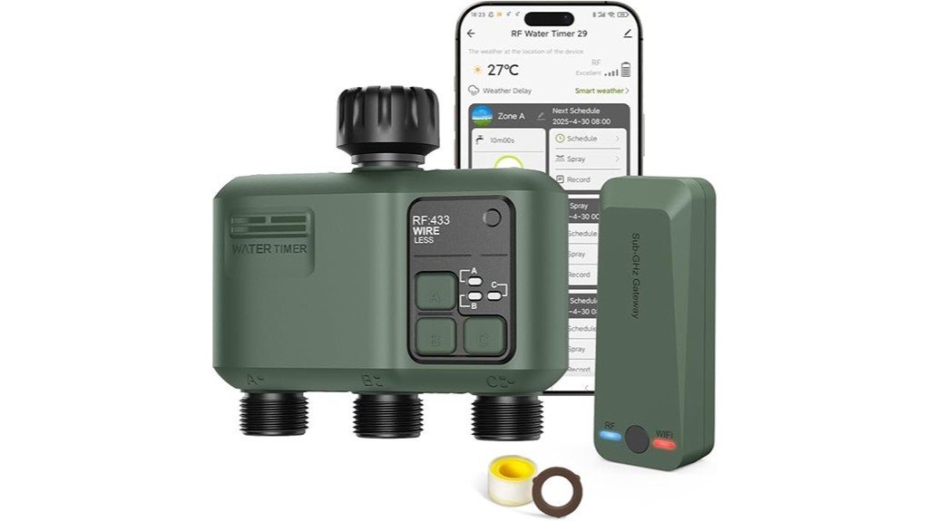 three zone garden sprinkler