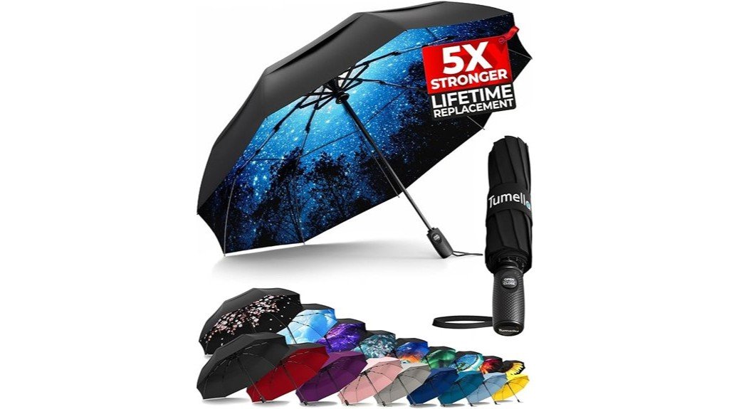 windproof automatic travel umbrella